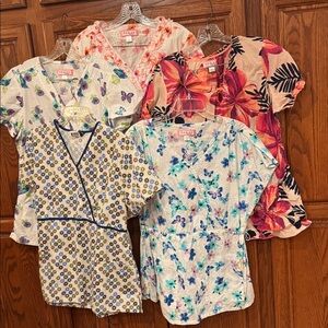Koi & Sierra scrub tops - lot of 5